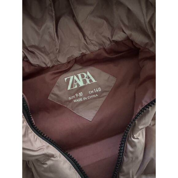Zara Girls Pink Hooded Puffer Vest Size 9-10 - Picture 4 of 7